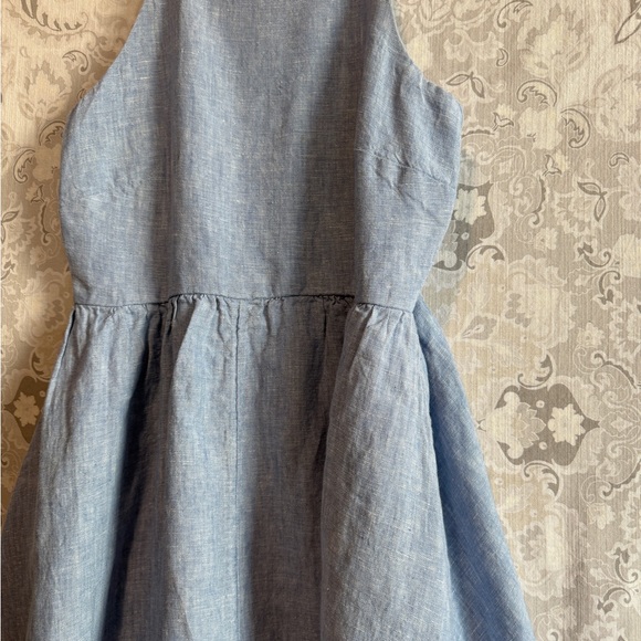 Lands' End Light Blue Chambray Linen Maxi Dress - Picture 4 of 9